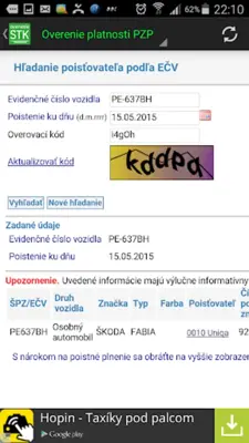 Check Slovak Technical control android App screenshot 1